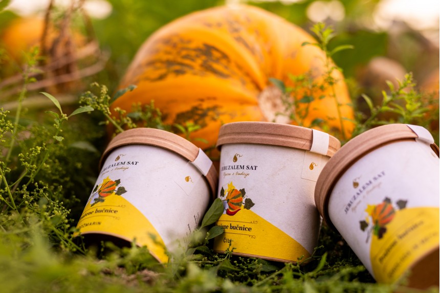 Pražena bučna semena 120g TO-GO sladka z okusi 