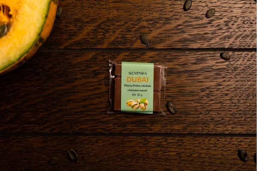 Čokolada Slovenska DUBAI 110g z bučnimi semeni